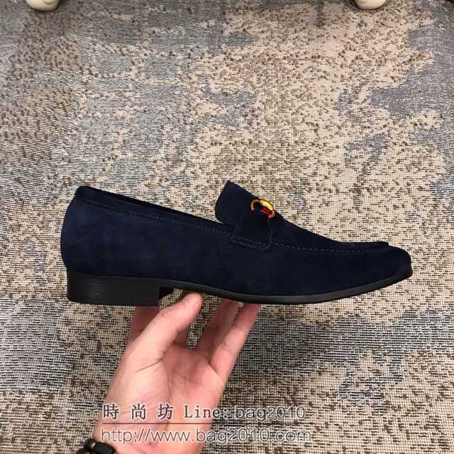 GUCCI男鞋 專櫃最新款 古馳正裝皮鞋 磨砂牛皮 Gucci男士休閒皮鞋  hdnx1295